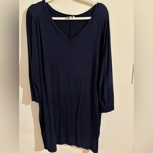 Ten Tomorrow V-Neck Dress/Tunic in Navy